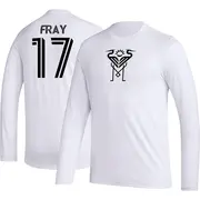 Men's Inter Miami CF ＃17 Ian Fray White AEROREADY Name & Number Long Sleeve T-Shirt