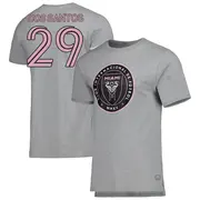 Men's Inter Miami CF ＃29 Carlos Dos Santos Gray Name & Number T-Shirt