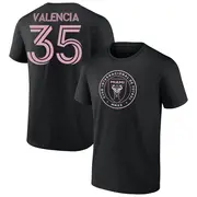 Men's Inter Miami CF ＃35 Felipe Valencia Black Name & Number T-Shirt