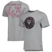 Men's Inter Miami CF ＃43 Lawson Sunderland Gray Name & Number T-Shirt