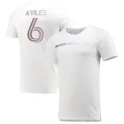 Men's Inter Miami CF ＃6 Tomás Avilés White Split Hem Name & Number T-Shirt