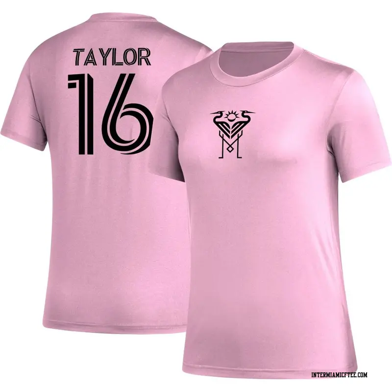 Women's Inter Miami CF ＃16 Robert Taylor Pink AEROREADY Name & Number T-Shirt