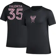 Women's Inter Miami CF ＃35 Felipe Valencia Black AEROREADY Name & Number T-Shirt