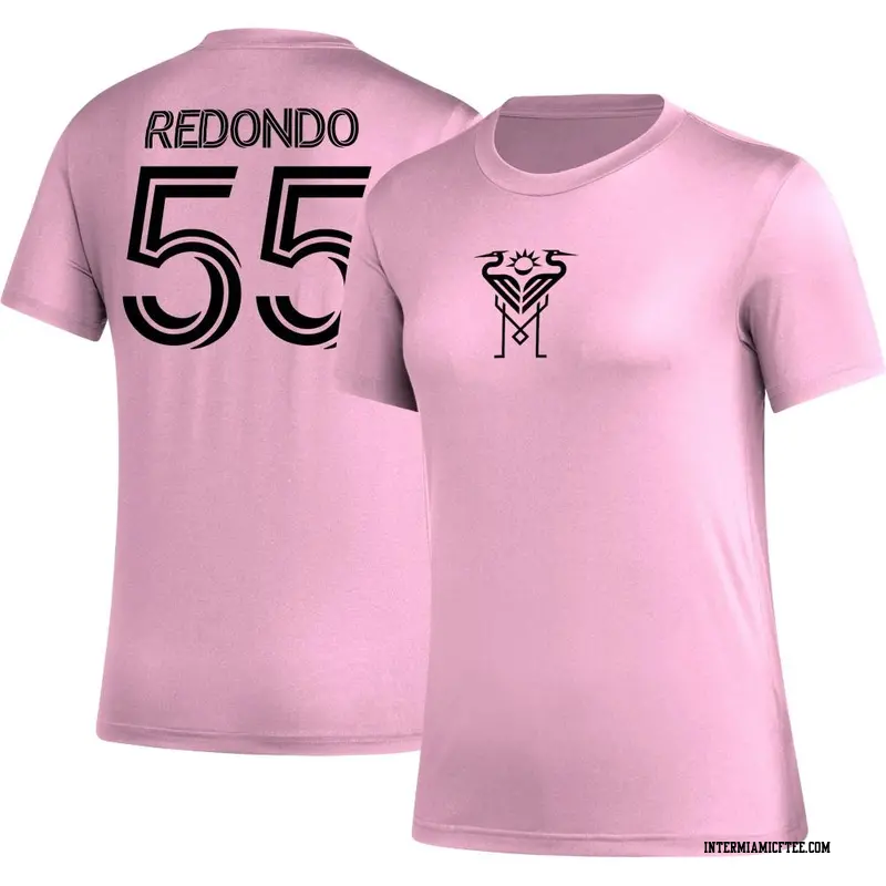 Women's Inter Miami CF ＃55 Federico Redondo Pink AEROREADY Name & Number T-Shirt