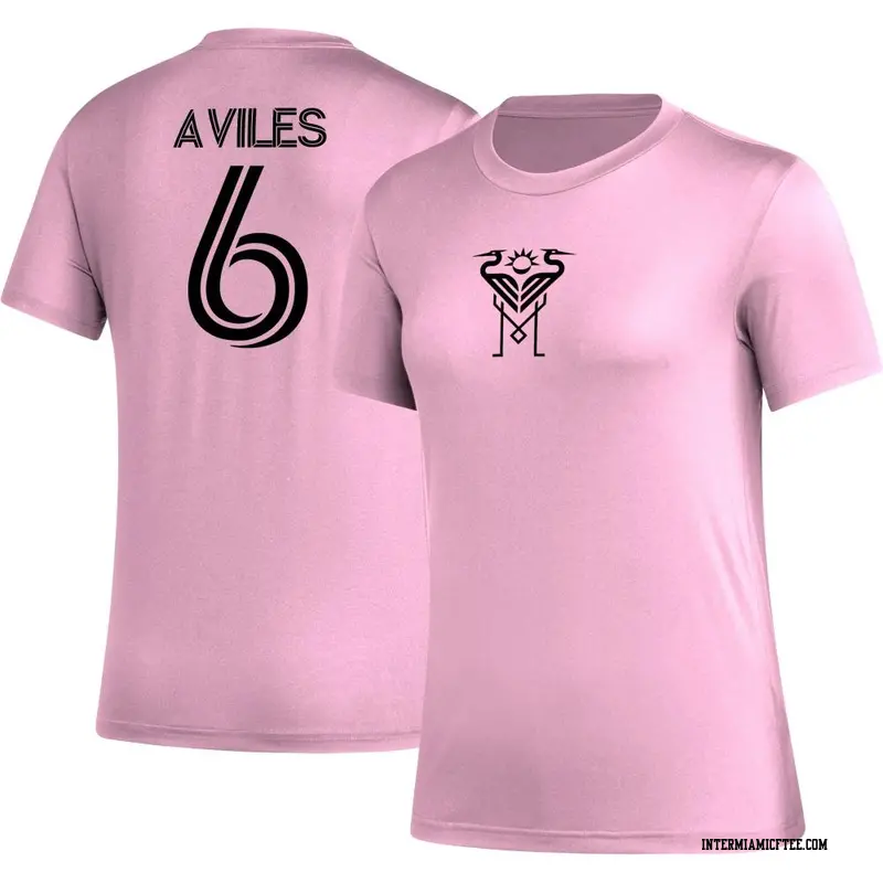 Women's Inter Miami CF ＃6 Tomás Avilés Pink AEROREADY Name & Number T-Shirt