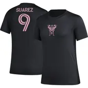 Women's Inter Miami CF ＃9 Luis Suárez Black AEROREADY Name & Number T-Shirt