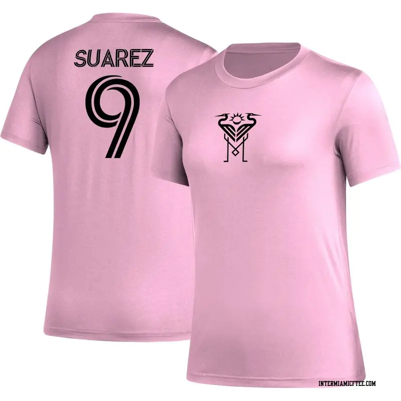 Women's Inter Miami CF ＃9 Luis Suárez Pink AEROREADY Name & Number T-Shirt