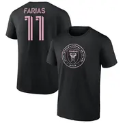 Youth Inter Miami CF ＃11 Facundo Farías Black Name & Number T-Shirt
