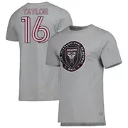 Youth Inter Miami CF ＃16 Robert Taylor Gray Name & Number T-Shirt