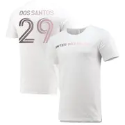 Youth Inter Miami CF ＃29 Carlos Dos Santos White Split Hem Name & Number T-Shirt