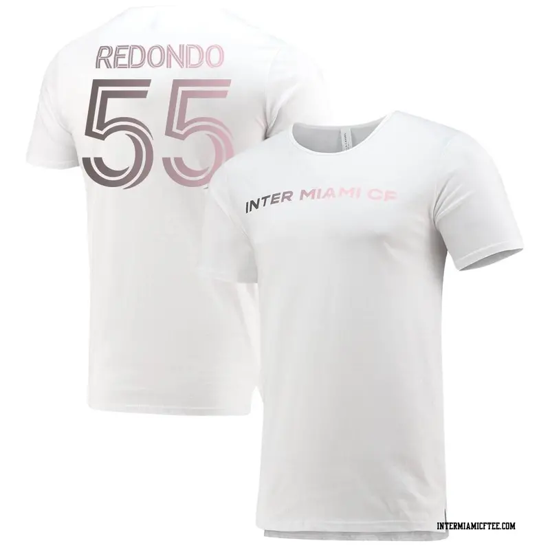 Youth Inter Miami CF ＃55 Federico Redondo White Split Hem Name & Number T-Shirt