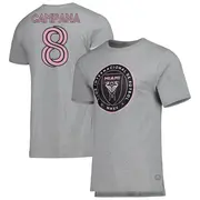 Youth Inter Miami CF ＃8 Leonardo Campana Gray Name & Number T-Shirt