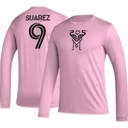 Youth Inter Miami CF ＃9 Luis Suárez Pink AEROREADY Name & Number Long Sleeve T-Shirt